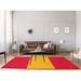 White 36 x 0.4 in Area Rug - East Urban Home Kansas City Football Stripes Poly Red Area Rug Chenille | 36 W x 0.4 D in | Wayfair