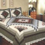 Sahara Patchwork Quilt Charcoal, King, Charcoal