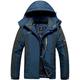 TACVASEN Casual Jackets for Men Warm Fleece Jacket Mountain Ski Parka Outdoor Cotton Windbreaker Jacket Denim, Denim Blue, S