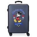 Disney Have a good day Mickey Blue Medium Suitcase 48 x 68 x 26 cm Rigid ABS Combination Lock 70 Litre 3.7 kg 4 Double Wheels