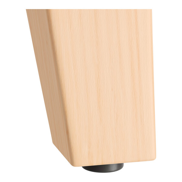 Lancaster Table & Seating Industrial 30" x 72" Solid Wood Live Edge Standard Height Trestle Base Table with Bleached Oak Finish