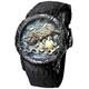 Gosasa Big Dial Fashion Watches Men's 3D Engraved Dragon Quartz Watches Casual Sports Waterproof Watch Man Luxury Exquisite Creative Watch, Black 2, Quartz Watches