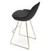 sohoConcept Gazel Counter & Bar Stool Upholstered/Metal in Black | 43 H x 21 W x 22 D in | Wayfair GAZ-WIR-BLK-BAR-001