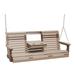 Ebern Designs Bellandra Plain Porch Swing Plastic in Brown | 24.5 H x 64.5 W x 26 D in | Wayfair 9DCB3E4FC06D47DD9923EA398131ACE2