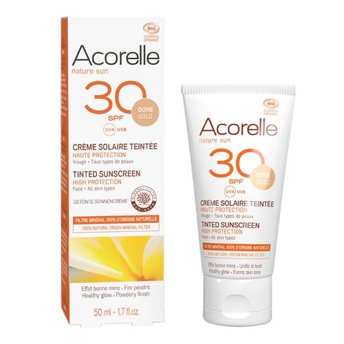 Acorelle – nature sun – LSF30 Sonnencreme getönt Doré Gold Sonnenschutz 50 ml