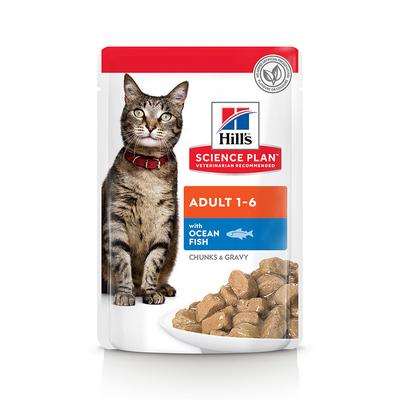 48 x 85 g Hill's Science Plan Adult Seefisch Katzenfutter nass
