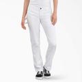 Dickies Women's Flex Relaxed Fit Carpenter Painter's Pants - White Size 16 (FP826)