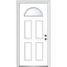 Verona Home Design 0.25 Lite Sunburst 4-Panel Steel Prehung Front Entry Doors Metal in White | 81.75 H x 36 W x 4.56 D in | Wayfair ZZ365274L