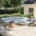 Lark Manor™ Andrick 11 Piece Sectional Seating Group w/ Cushions Synthetic Wicker/All - Weather Wicker/Wicker/Rattan in Gray | Outdoor Furniture | Wayfair