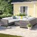 Lark Manor™ Andrick 11 Piece Rattan Sectional Seating Group w/ Cushions in Gray | Outdoor Furniture | Wayfair 06FCF10633064375B3E97C1C37438013