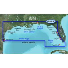 Garmin On The Water GPS Cartography BlueChart g2 Vision Gulf of Mexico Large Map 010-C0744-00