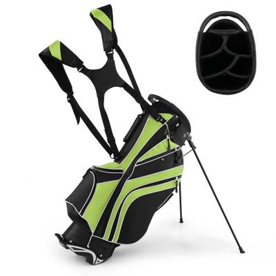 Costway Golf Stand Cart Bag with 6-Way Divider Car...