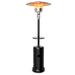 Costway Outdoor Heater Propane Standing LP Gas Steel with Table & Wheels-Black