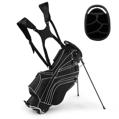 Costway Golf Stand Cart Bag with 6-Way Divider Car...