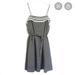 Madewell Dresses | Madewell Striped Tie-Waist Silk Dress | Color: Black/Cream | Size: 6