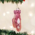 Old World Christmas Ballet Toe Shoes Hanging Figurine Ornament Glass in Pink | 4.25 H x 1.5 W x 1.25 D in | Wayfair 32120