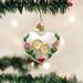 Old World Christmas Wedding Heart Hanging Figurine Ornament Glass in Green | 3 H x 3 W x 1 D in | Wayfair 30013