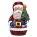 Old World Christmas Santa w/ Tree Candle Light Ceramic | 6.5 H x 4.25 W x 3.75 D in | Wayfair 53002