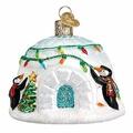 Old World Christmas Igloo Hanging Figurine Ornament Glass in Green/White | 2.5 H x 3.25 W x 3.25 D in | Wayfair 729343201102