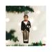 Old World Christmas Groom Hanging Figurine Ornament Glass in Black | 4.25 H x 1.5 W x 1.25 D in | Wayfair 24174