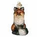 Old World Christmas Fox Hanging Figurine Ornament Glass in Gray/Yellow | 3.5 H x 2 W x 2 D in | Wayfair 12099
