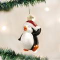 Old World Christmas Dancing Penguin Hanging Figurine Ornament Glass in Black | 3.75 H x 2.5 W x 2.25 D in | Wayfair 16095