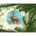 The Holiday Aisle® Hannoverian Horse Holiday Shaped Ornament Ceramic/Porcelain in Blue | 3 H x 3 W x 0.25 D in | Wayfair