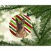 The Holiday Aisle® Holiday Christmas German Shepherd Hanging Figurine Ornament Ceramic/Porcelain in Blue/Green/Red | 3 H x 3 W x 0.25 D in | Wayfair