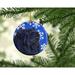 The Holiday Aisle® Chow Winter Snowflakes Holiday Christmas Hanging Figurine Ornament /Porcelain in Black/Blue/White | Wayfair