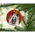 The Holiday Aisle® Belgian Tervuren Snowflakes Holiday Christmas Hanging Figurine Ornament /Porcelain in Red/Yellow | 3 H x 3 W x 0.25 D in | Wayfair