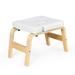 Costway Yoga Headstand Wood Stool with PVC Pads-White