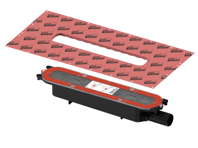 "Tece drainprofile Ablauf "flach" Auslauf DN 40 seitlich, 0,53 l/s, 673001 673001" Image