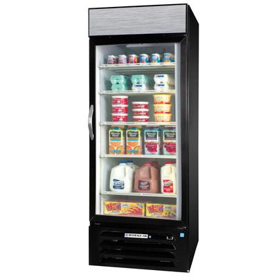 Beverage-Air MMR23HC-1-B-18-IQ MarketMax 27" Black Refrigerated Glass Door Merchandiser with Left-Hinged Door and Electronic Smart Door Lock