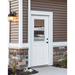 Verona Home Design Half Lite Clear Glass 2-Panel Primed Fiberglass Smooth Prehung Front Entry Door Metal | 81.75 H x 32 W x 4.56 D in | Wayfair