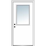 Verona Home Design 0.5 Lite Flush Steel Prehung Front Entry Doors Metal in White | 81.75 H x 36 W x 6.56 D in | Wayfair ZZ365356R