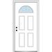 Verona Home Design Smooth Wagon Wheel 0.25 Lite 4-Panel Prehung Front Entry Doors in White | 81.75 H x 36 W x 6.56 D in | Wayfair ZZ365384R