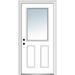 Verona Home Design 0.5 Lite 2-Panel Steel Prehung Front Entry Doors Plastic | 81.75 H x 34 W x 4.56 D in | Wayfair ZZ365264L