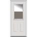 Verona Home Design 0.5 Lite 2-Panel Venting Steel Prehung Front Entry Doors Metal in White | 81.75 H x 36 W x 4.56 D in | Wayfair Z000766L