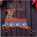 The Holiday Aisle® Tiburon Country Quilted Reindeer Door Hanger Wood in Brown | 12 H x 9 W x 1 D in | Wayfair F55AA95527554E9BB63E624E30414D72