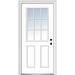 Verona Home Design Smooth 9 Lite 2-Panel External Grilles Fiberglass Prehung Front Entry Doors Plastic | 81.75 H x 34 W x 6.56 D in | Wayfair