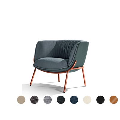 infiniti »BOMBOM« Designer-Sessel 4-Fuss / AC31 Schwarz matt lackiert / FL 600 hellgrau / FL602 anthrazit Image
