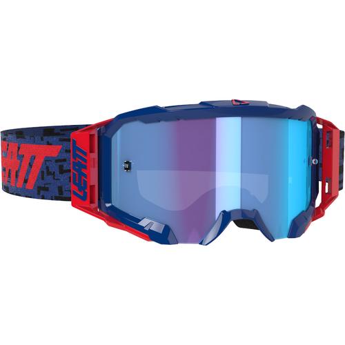 Leatt Velocity 5.5 Iriz Motocross Brille, rot-blau