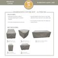 BARBADOS-14a Protective Cover Set, in Grey - TK Classics BARBADOS-14aWC-GRY