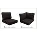 High Back Cushion Set for FLORENCE-07c in Black - TK Classics CUSHIONS-FLORENCE-07c-BLACK