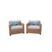 Laguna 2 Piece Outdoor Wicker Patio Furniture Set 02b in Ash - TK Classics LAGUNA-02b-ASH