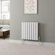 Designer Radiator Horizontal White Flat Panel Rads Double Panel 600x608mm