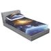 East Urban Home Maya Calendar w/ Outer Space Background w/ Earth Mystical Astral Meteor Sheet Set Microfiber/Polyester | Wayfair