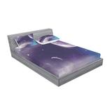 East Urban Home Planet & Crescent Moon On Starry Night Sky Science Fiction Sheet Set Microfiber/Polyester | Wayfair