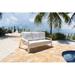 Panama Jack Outdoor Mykonos Patio Sofa w/ Cushions Metal/Rust - Resistant Metal in Gray | 31.5 H x 74 W x 35 D in | Wayfair PJO-2401-WHT-S
