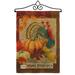 Breeze Decor Autumn Blessings Turkey Burlap Fall Harvest & 2-Sided Burlap 19 x 13 in. Garden Flag in Brown | 18.5 H x 13 W x 1 D in | Wayfair